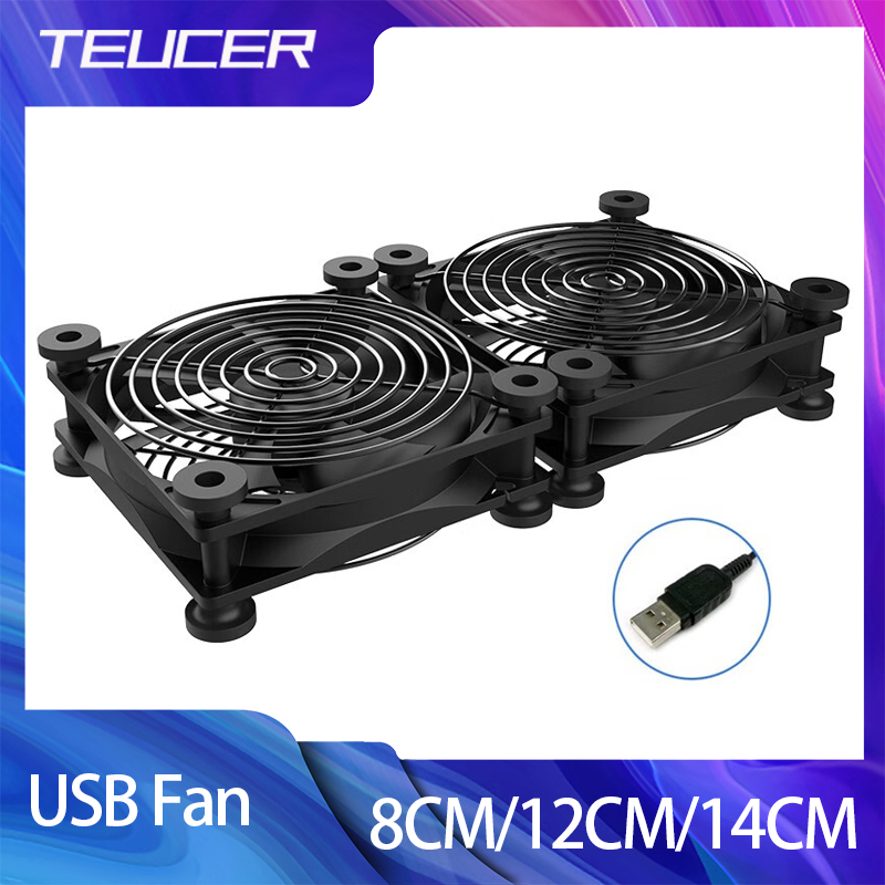 Usb Fan Silent - TEUCER kipas USB komputer PC, casing