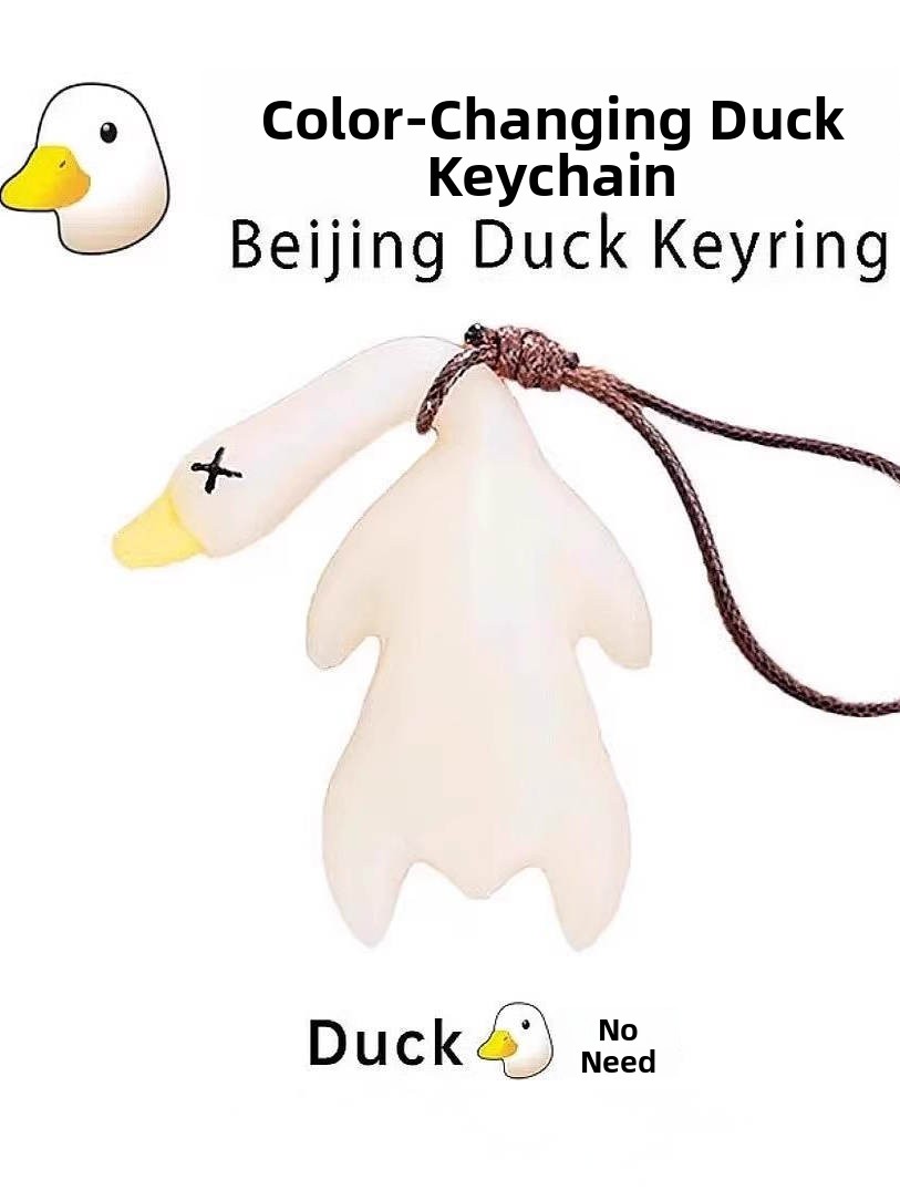 Tech Keychain Accessories - Gantungan Kunci Bebek Panggang Reaktif UV
