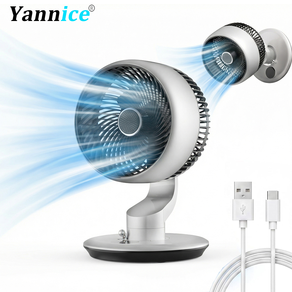 Usb Fan Silent - Kipas Meja USB 7800mAh 5 Kecepatan