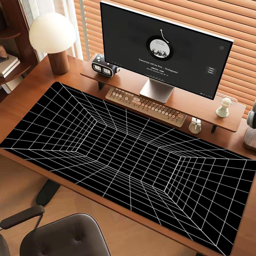 Tech Accessories For Laptop - Alas Mouse Anime Hitam Motif Wireframe