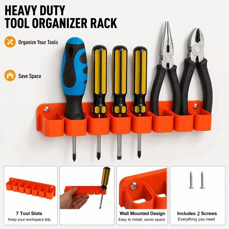 Tech Accessories Holder - Rak Penyimpanan Alat Dinding 7 Slot,
