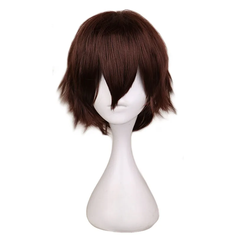 Tech Accessories For Men - Wig Coklat Tua Pendek untuk Kostum