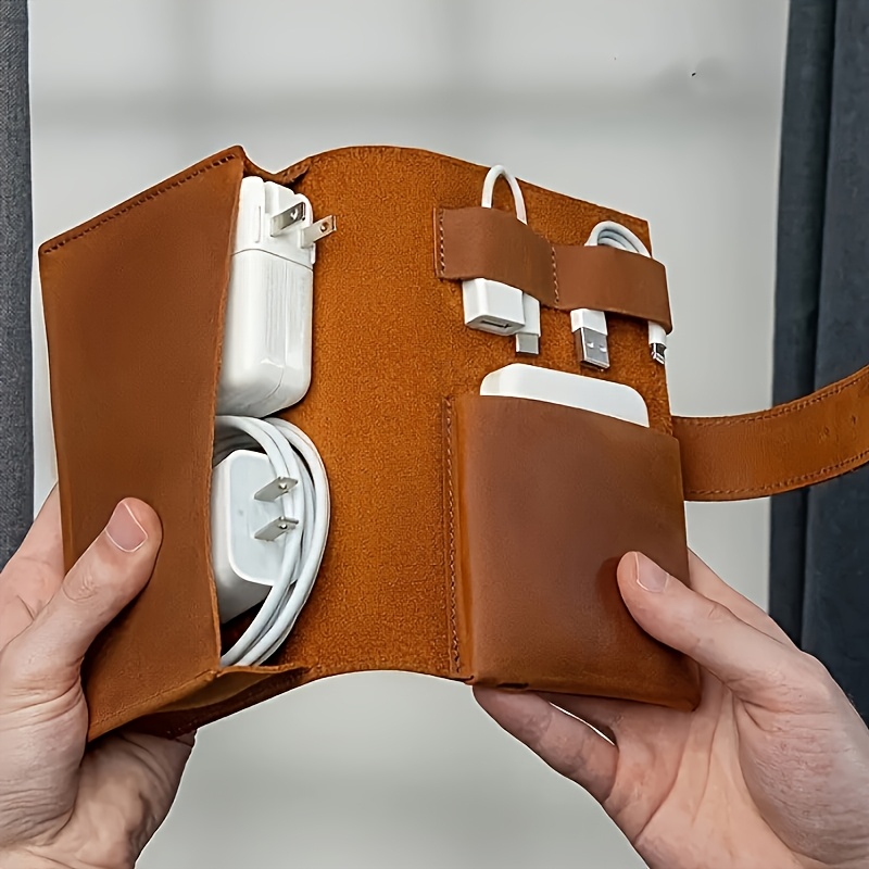 Tech Accessories For Laptop - 1 Buah Organizer Multi-Kompartemen Kulit PU