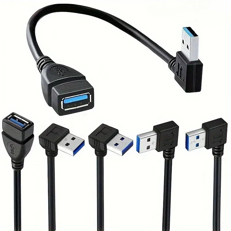 Tech Accessories For Laptop - Kabel Ekstensi Sudut Kanan USB 3.0
