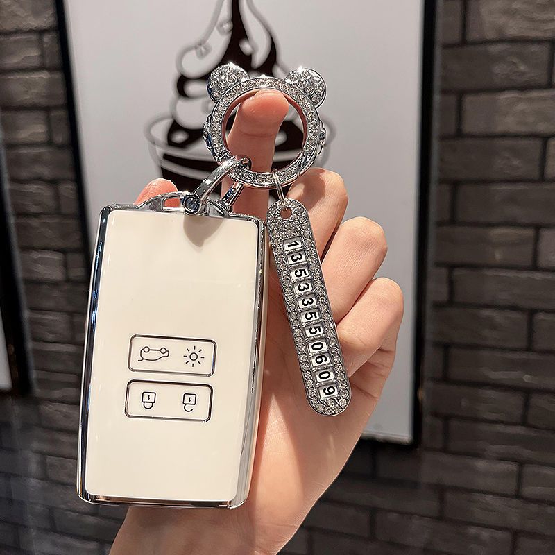 Tech Keychain Accessories - Casing Kunci Mobil TPU untuk Renault