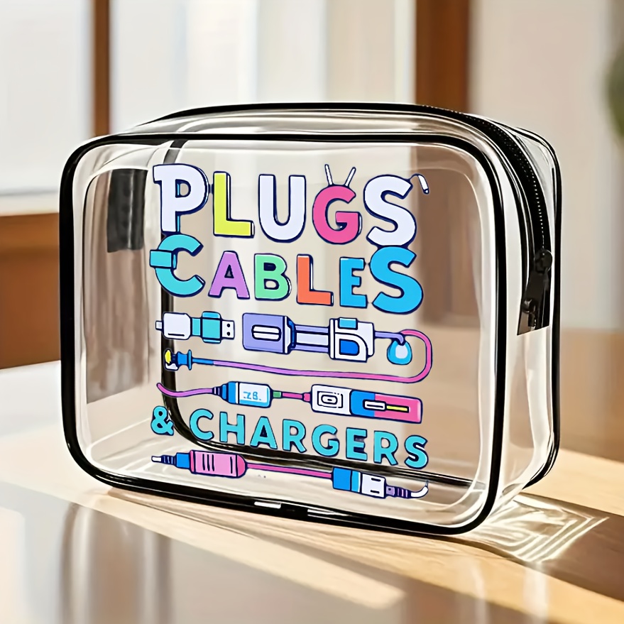 Tech Accessories Travel Organizer Pouch - 1 Buah Tas Organizer Kabel Transparan
