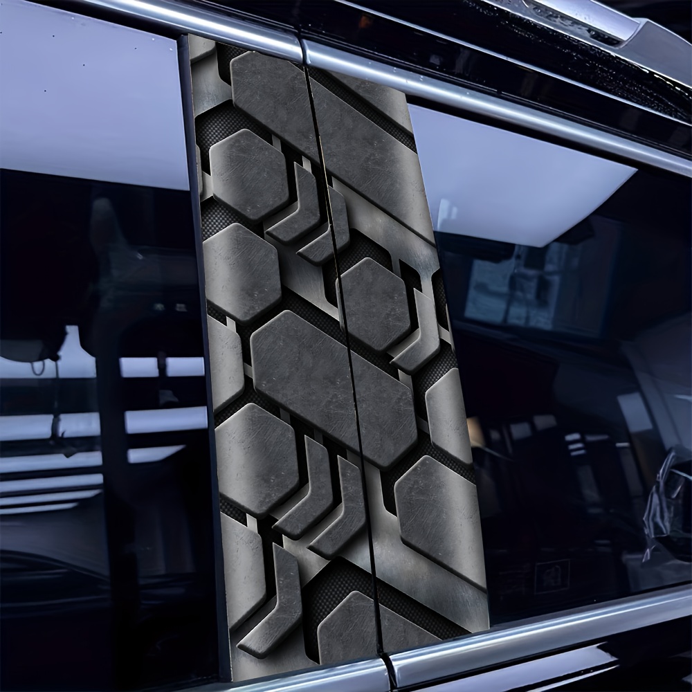 Tech Accessories For Laptop - Stiker Mobil Pola Teknologi Logam 2