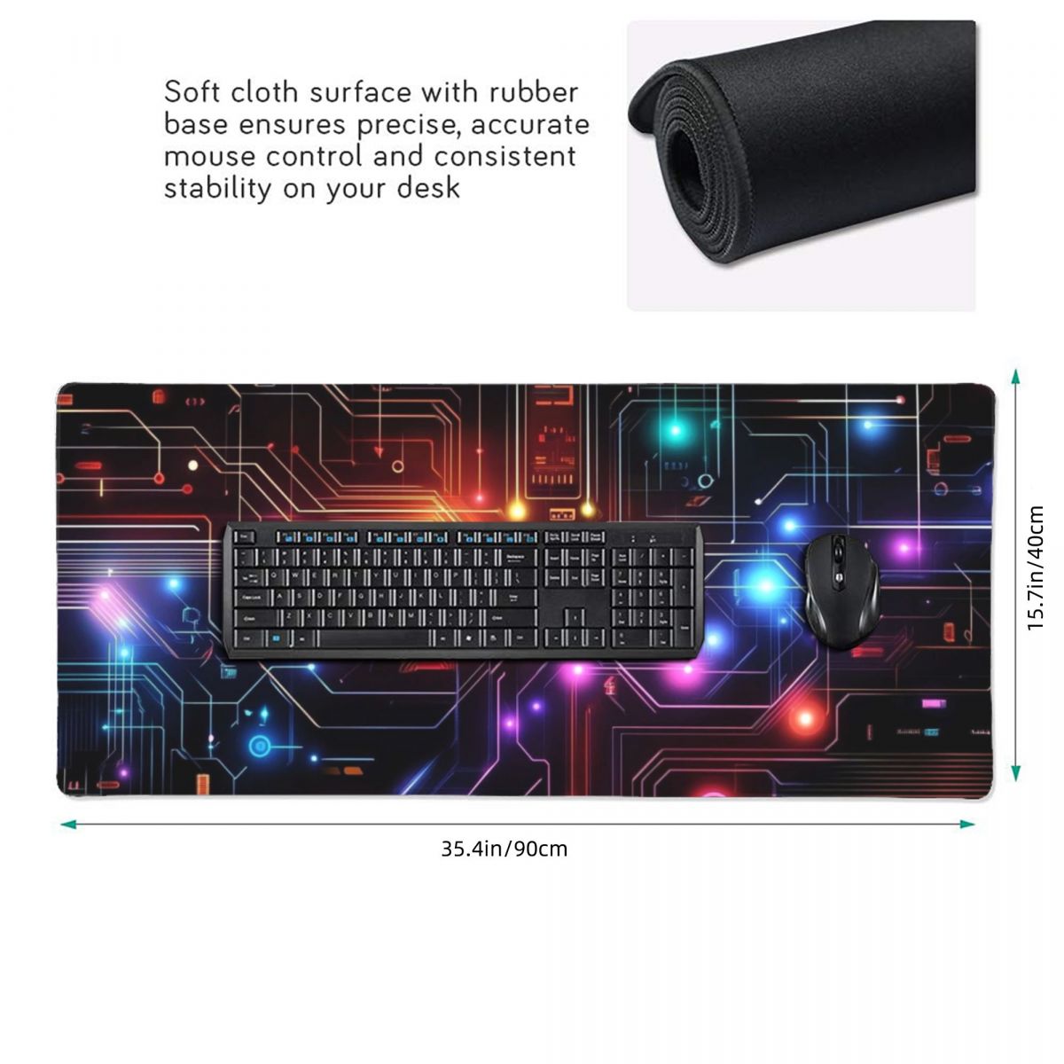 Alas Mouse Besar dengan Sirkui - Tech Accessories For Laptop ulasan dan harga