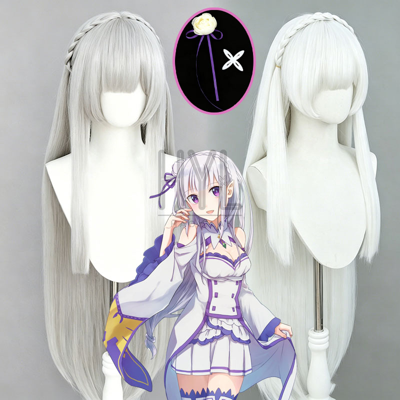 Wig Cosplay Anime Re:Zero Emil - Tech Accessories For Men ulasan dan harga