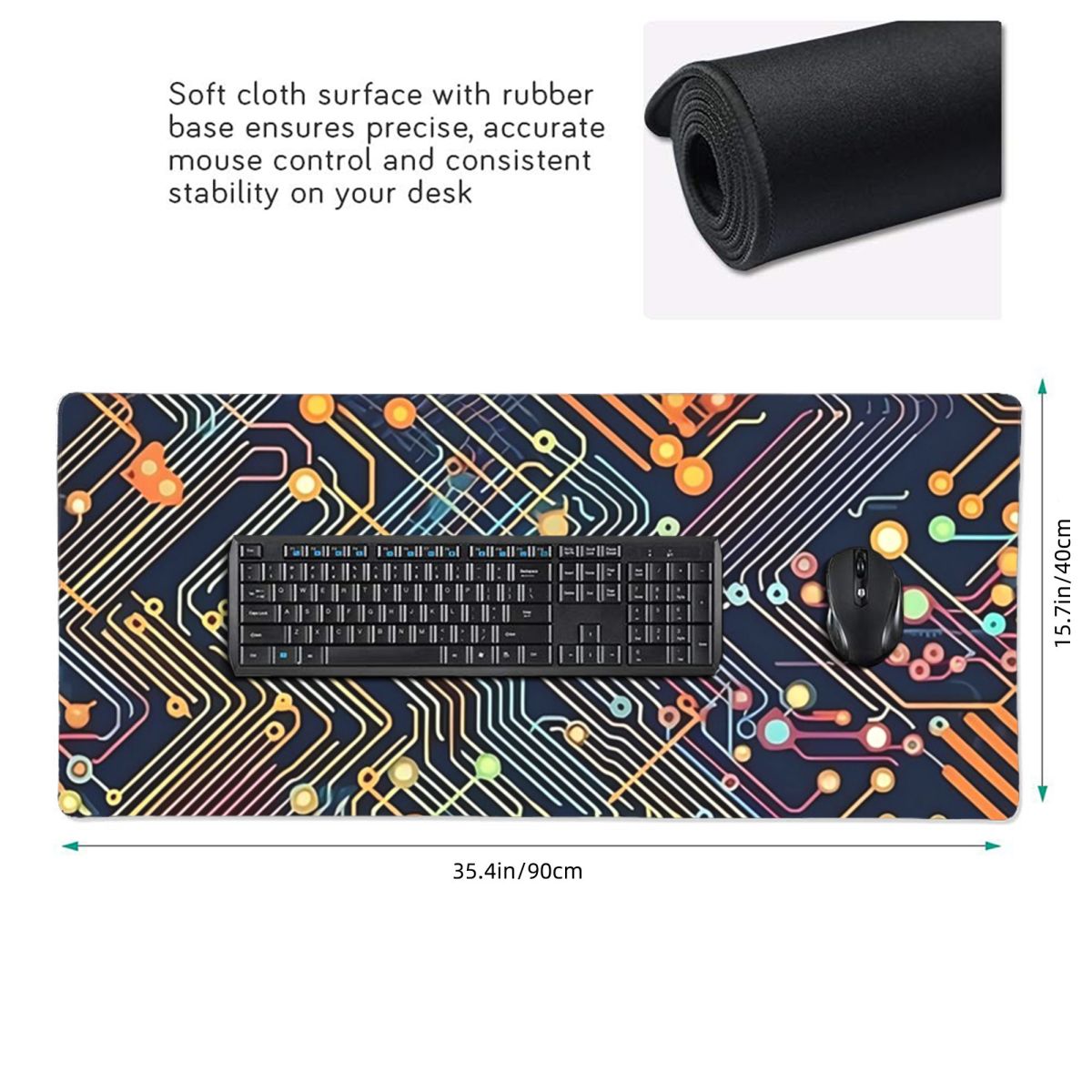 Alas Mouse Besar dengan Sirkui - Tech Accessories For Laptop ulasan dan harga