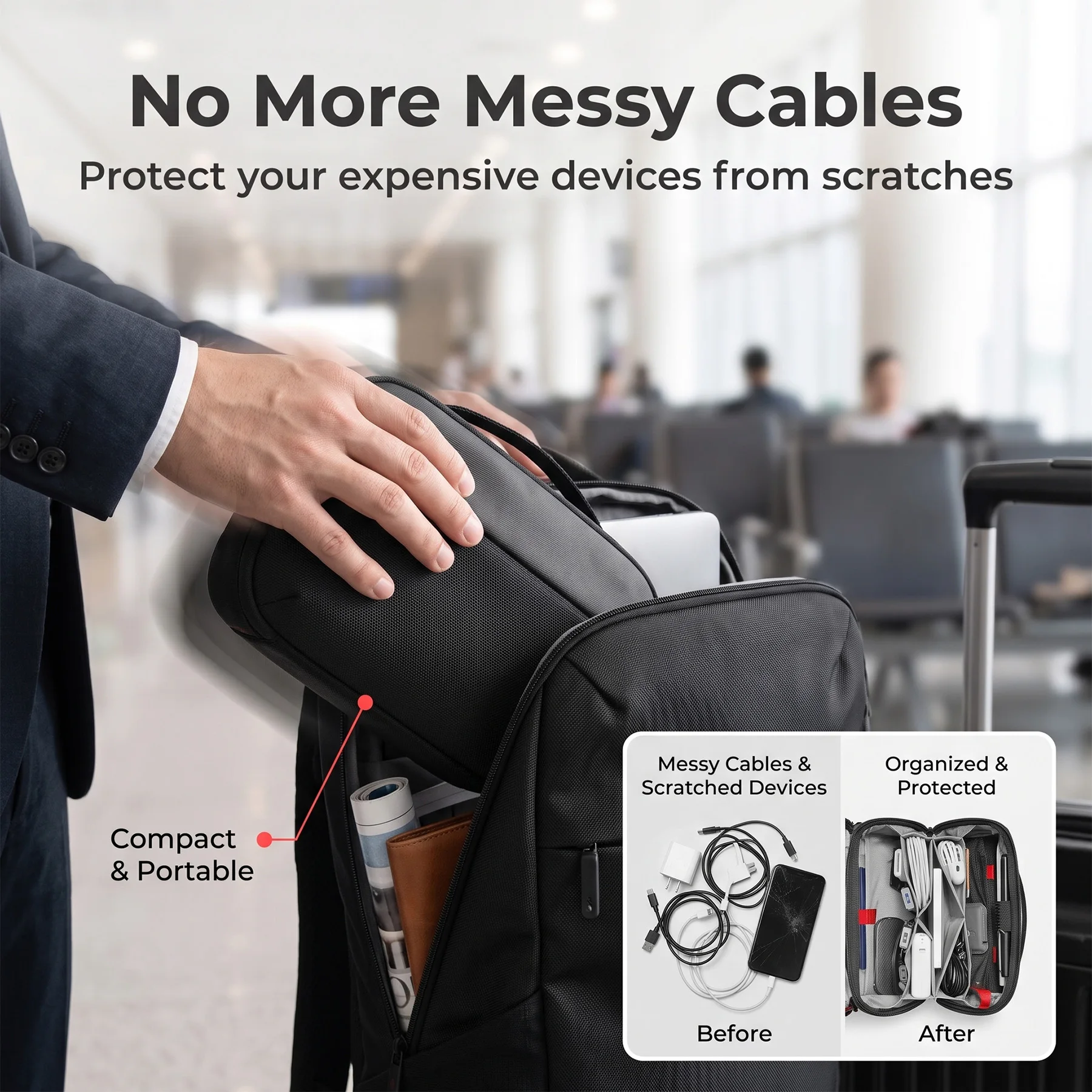 Kantong Organizer Perlengkapan - Tech Accessories Travel Organizer Pouch ulasan dan harga