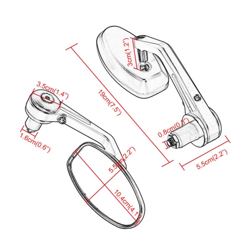 Kaca Spion Ujung Setang Alumin - Xmax Tech Max Accessories ulasan dan harga