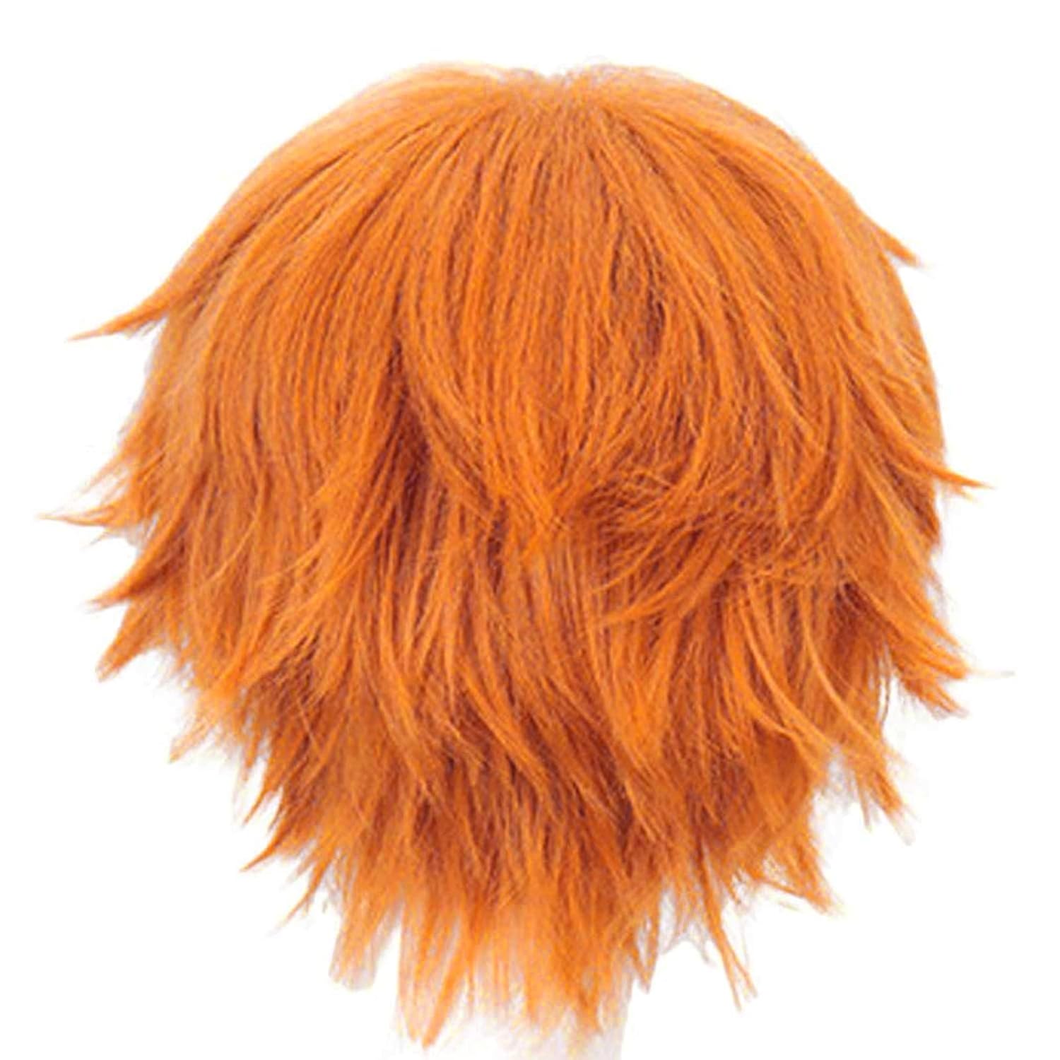 Wig oranye pendek untuk pria W - Tech Accessories For Men ulasan dan harga