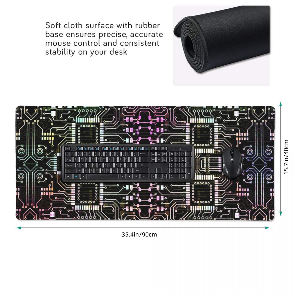 Alas Mouse Besar dengan Sirkui - Tech Accessories For Laptop ulasan dan harga