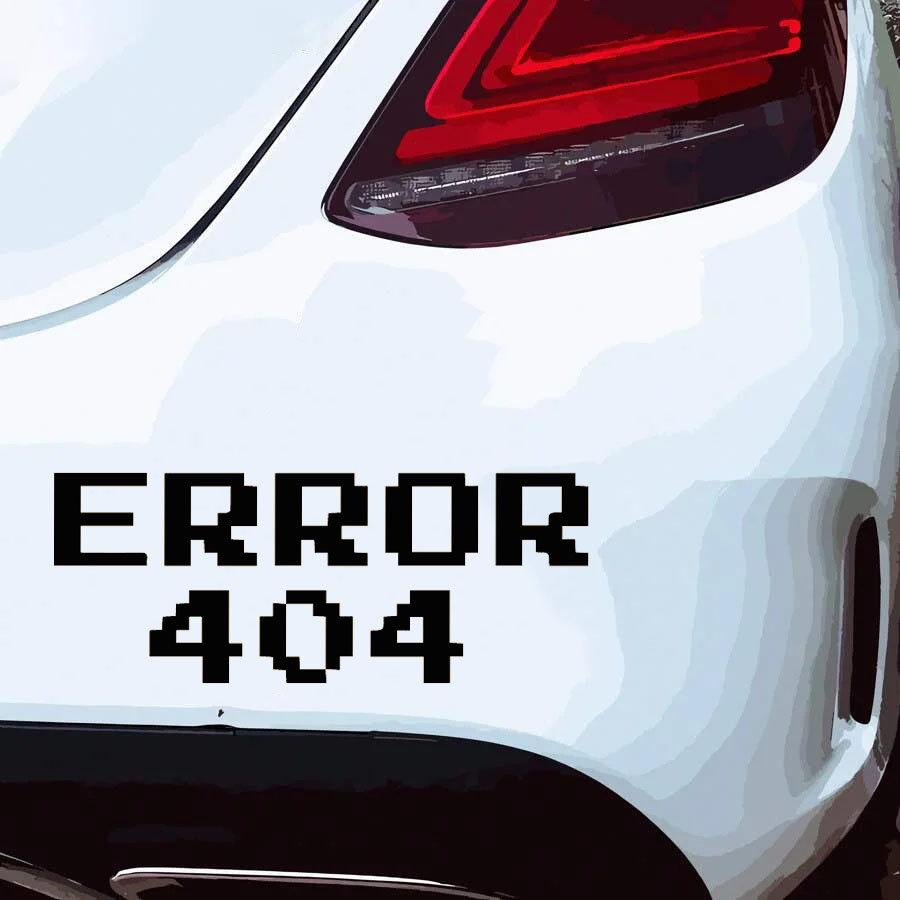 Stiker Mobil Font Pixel Error  - Tech Accessories For Laptop ulasan dan harga