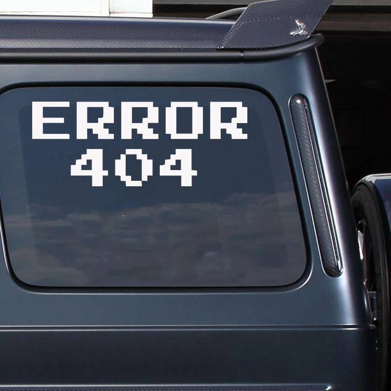 Stiker Mobil Font Pixel Error  - Tech Accessories For Laptop ulasan dan harga