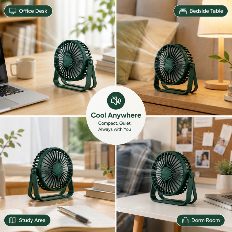 Kipas Kecil Portabel Desktop U - Usb Fan Silent ulasan dan harga