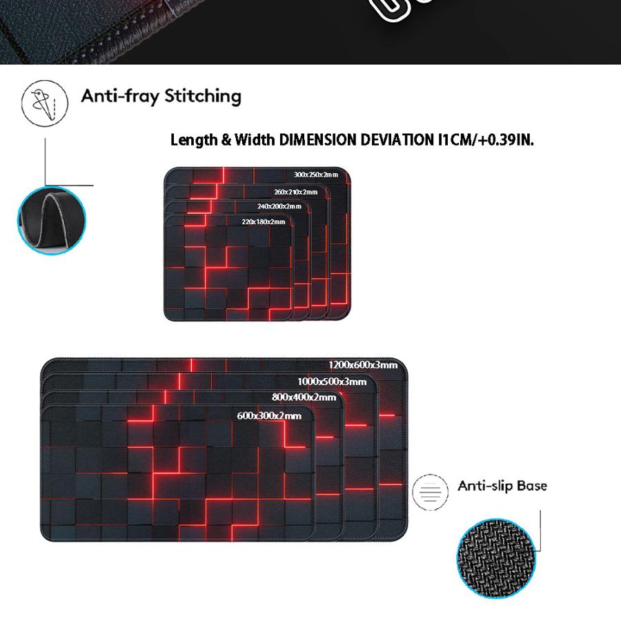 Neon Square Tech Mouse Pad Gam - Tech Accessories For Laptop ulasan dan harga